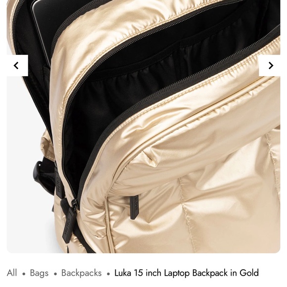 Calpak Gold Luka Backpack 15-Inch Laptop - Picture 9 of 12